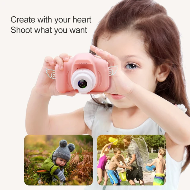 Children camera 1080P HD digital camera 2 inch cute cartoon Camera toys children birthday gift 800w Camera child Educational toy 5