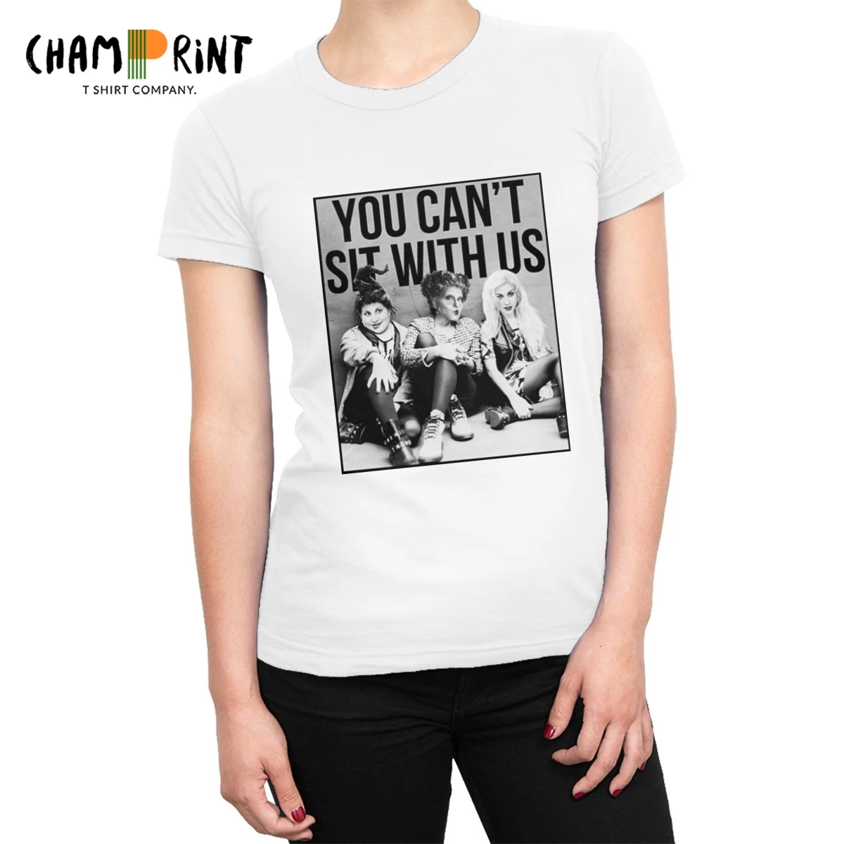 You Can T Sit With Us T Shirts For Women Hocus Pocus Sanderson Sisters Halloween Witch Tshirt Grunge Rock Tops Tees New Arrival T Shirts Aliexpress