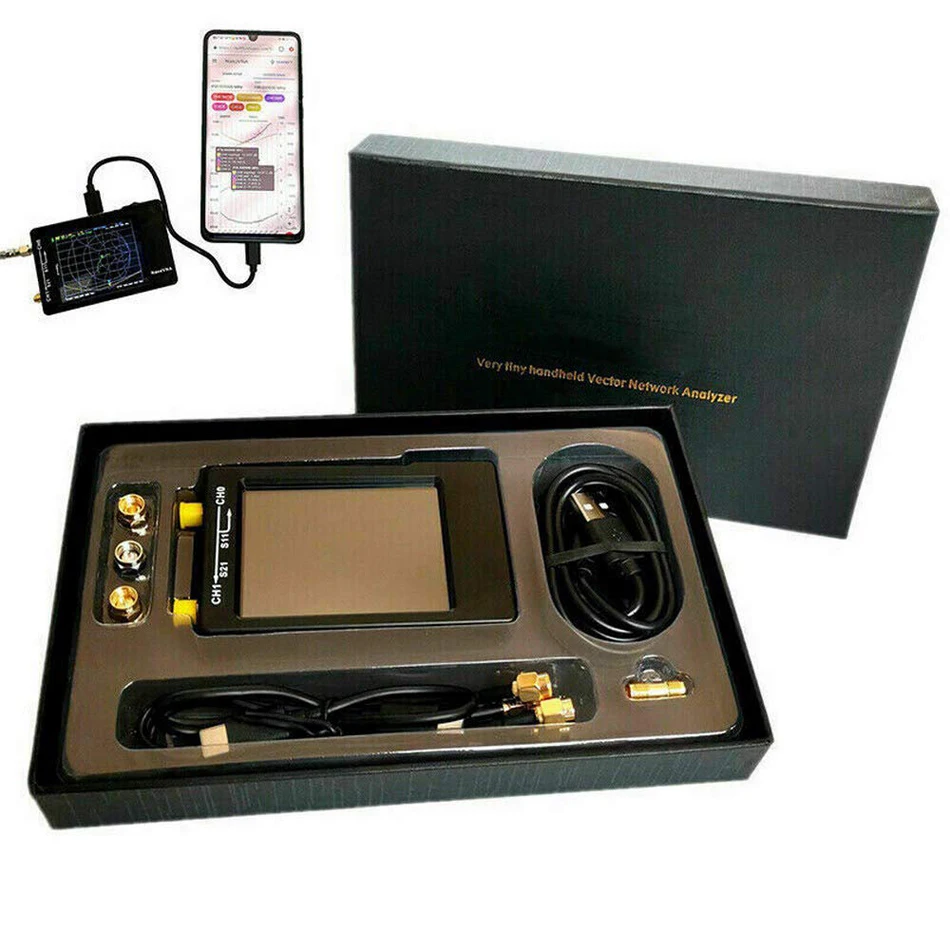 Векторный анализатор сети NanoVNA H 50 кгц ~ 1 5 ггц 2 8 дюйма LCDHF VHF UHF UV антенны + 450 мач
