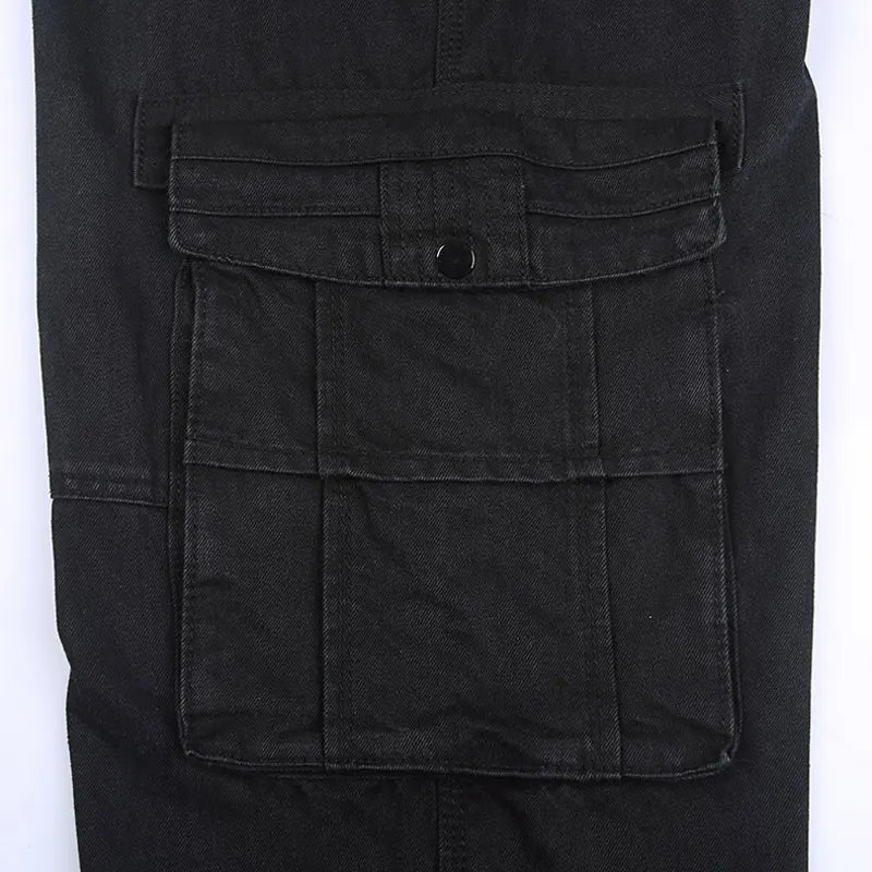 2021 Large Size Jeans Men Wide Leg Denim Pants Hip Hop Black Casual Baggy Rapper Skateboard Joggers Straight Trousers