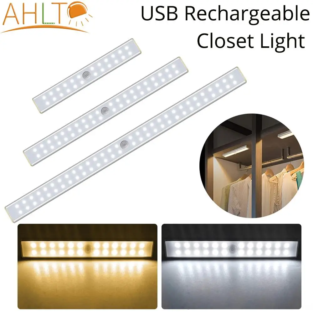 

PIR Motion Sensor LED Under Cabinet Light Auto On/Off 24/40/60 LEDs For Kitchen Bedroom Closet Wardrobe Night Lights Warm White