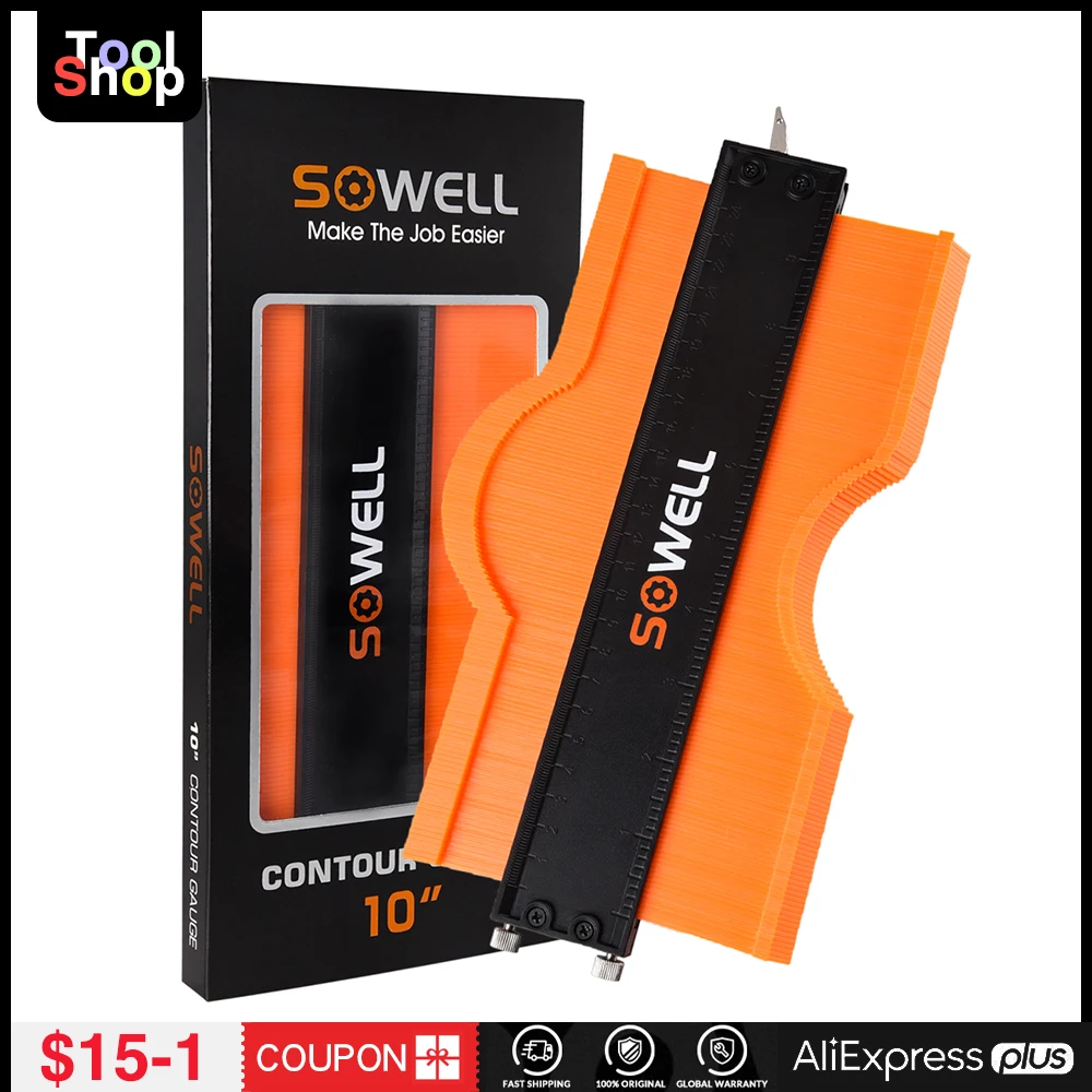 

Upgrade Brand Lock Wider Contour Gauge Profile Duplicator Tool Alloy Edge Shaping Wood Measure Ruler Tiles Meethulp Gauge