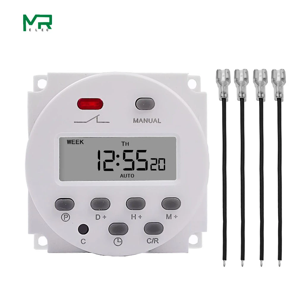 CN101A 24V-220V LCD Digital Weekly Programmable Power Timer Time Relay Switch