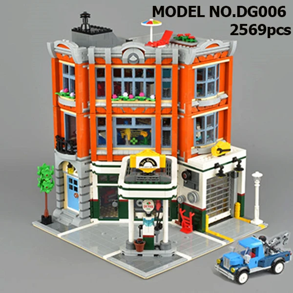 

10264 IN STOCK Creator Corner Garage 15042 2569Pcs Street View Model Building Blocks Bricks Kids Education Toys