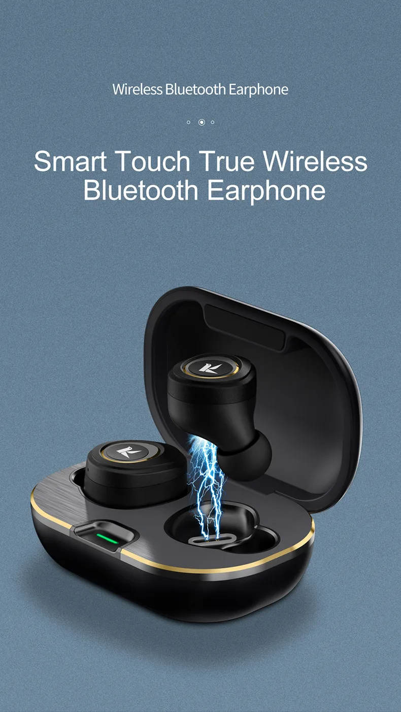 TWS 5,0 Touch Bluetooth наушники 3D стерео беспроводные наушники с шумоподавлением игровая гарнитура громкой связи Наушники с зарядным устройством