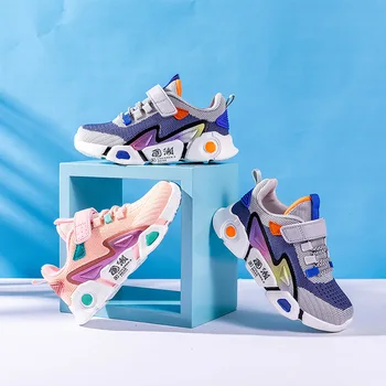 

Ha Than The Bear 2020 Children's Shoes Catamite Sneakers Girl Leisure Time Run Shoe Ventilation Single Shoe