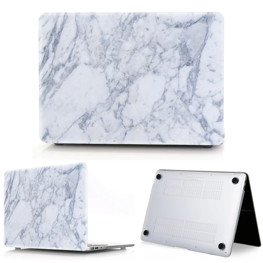 Мраморный Жесткий Чехол для ноутбука Macbook Touch ID Air 13 Pro retina 12 13 15 сенсорный экран для Macbook Air 13+ чехол для клавиатуры - Цвет: blue