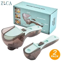 ZLCA Adjustable Measuring Cups Multi-functional Spoons Sets with Scale Measuring Scoop Precise For Cooking 5ml To 30ml Kitchen
