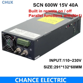 

15v 40a switching power supply SCN 600W 110~220VAC SCN single output for cnc cctv led light(SCN-600W-15V)