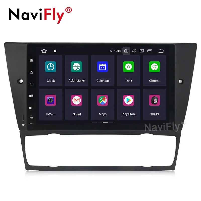 Best NaviFly IPS Screen DSP Android 9.0  Car Multimedia Player for BMW 3 Series E90 E91 E92 E93 Stereo Autoradio HD GPS Navigation BT 1