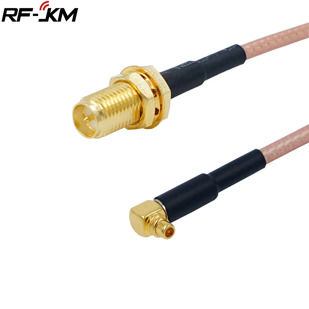 RP-SMA гнездо (штекер) к MMCX Мужской прямоугольный RF коаксиальный Соединительный