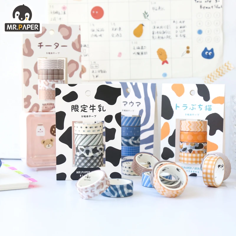 Лента Mr.Paper 4 рулона в коробке вида конструкций ленты для скрапбукинга