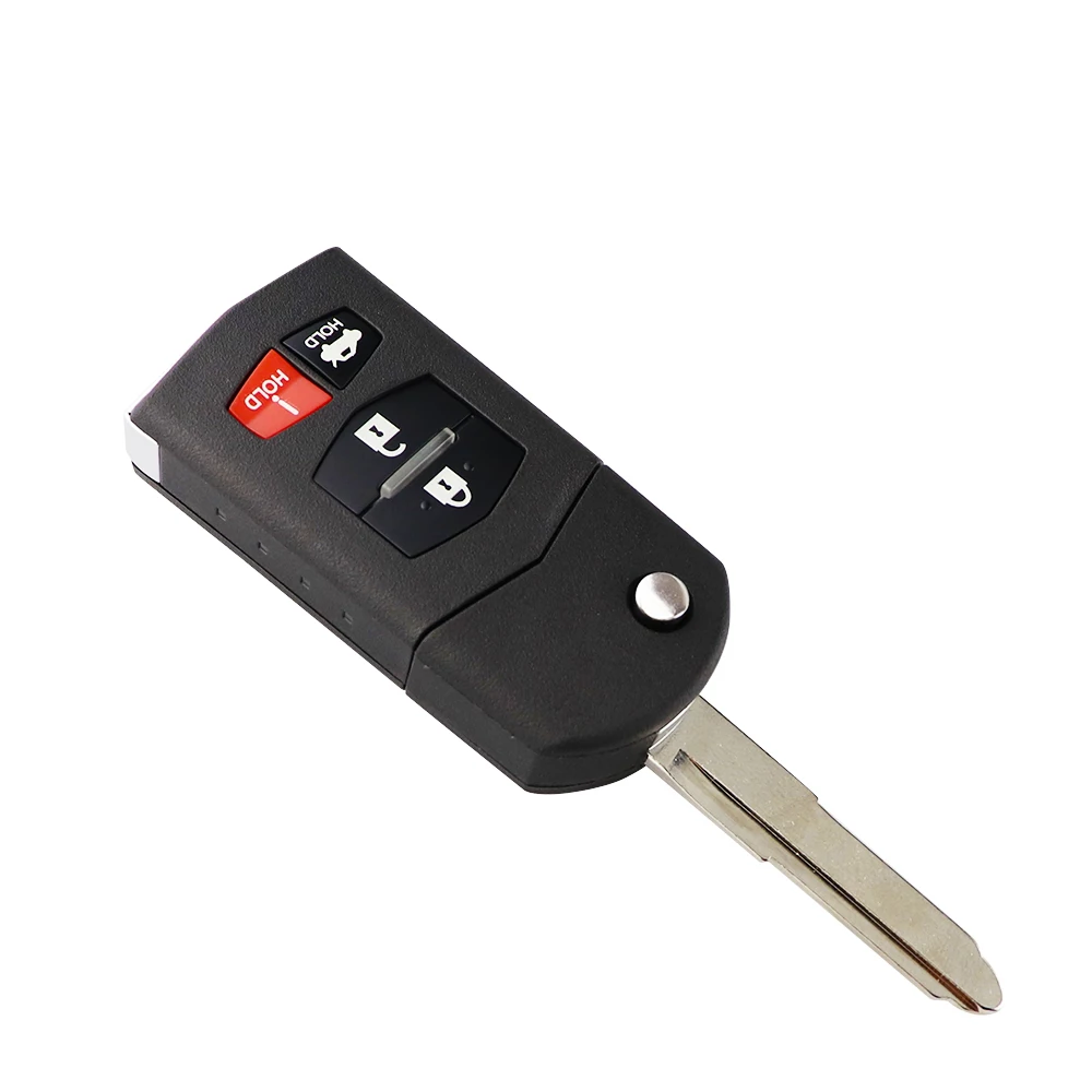 Keyforkess3/4 pulsante Flip pieghevole a distanza chiave dell'automobile Shell custodia di ricambio con lama non tagliata per Mazda 3 5 6 M6 RX8 MX5 CX5 CX7 CX9 - H8280be661916494f899c51d8d39d00bdh