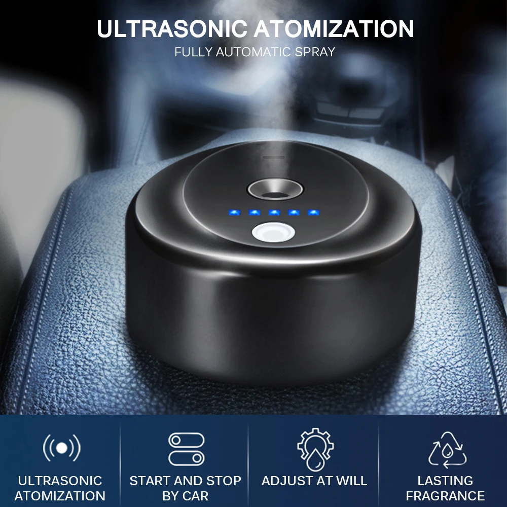 Car Space Aromatherapy Machine Smart Car Aromatherapy Car Automatic Induction Detachable Incense Box Plant Essential Oil Smart