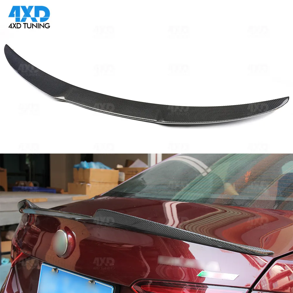 Carbon Fiber Trunk spoiler For Alfa Romeo Giulia Rear Spoiler Wing QV Model Styling Gloosy Black 2015