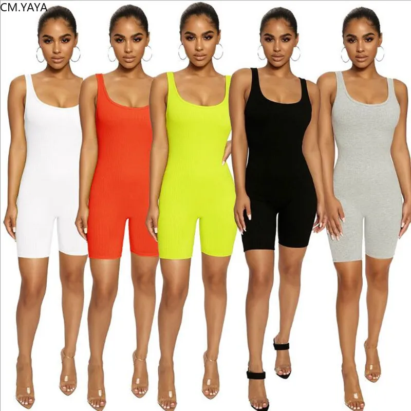 Summer Women Playsuits Jumpsuits O-Neck Sleeveless Knitted Street Rompers Sexy Night Club Party Bandage One Piece Outfits GL002 |