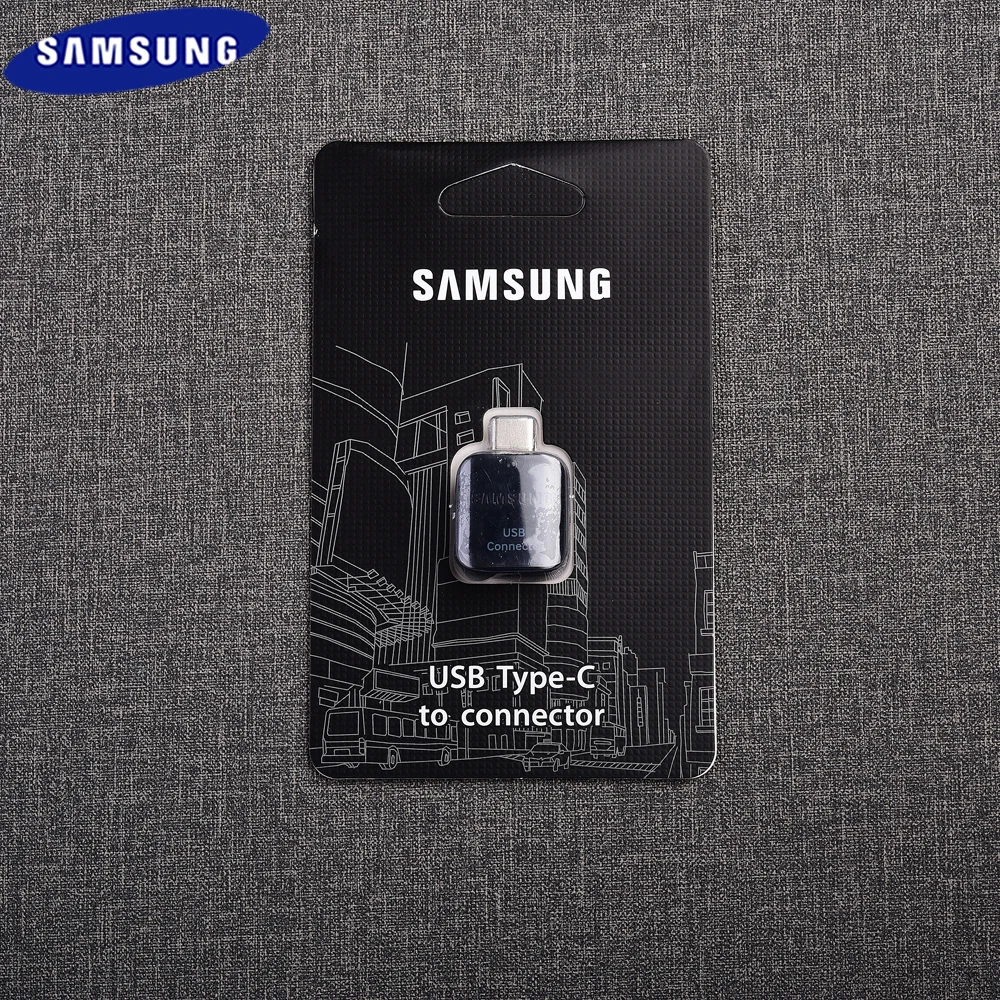 Оригинальный адаптер SAMSUNG USB Type C OTG для Galaxy S20 S10 S9 S8 Plus Note 8 9 10 A50 A70 поддержка флеш