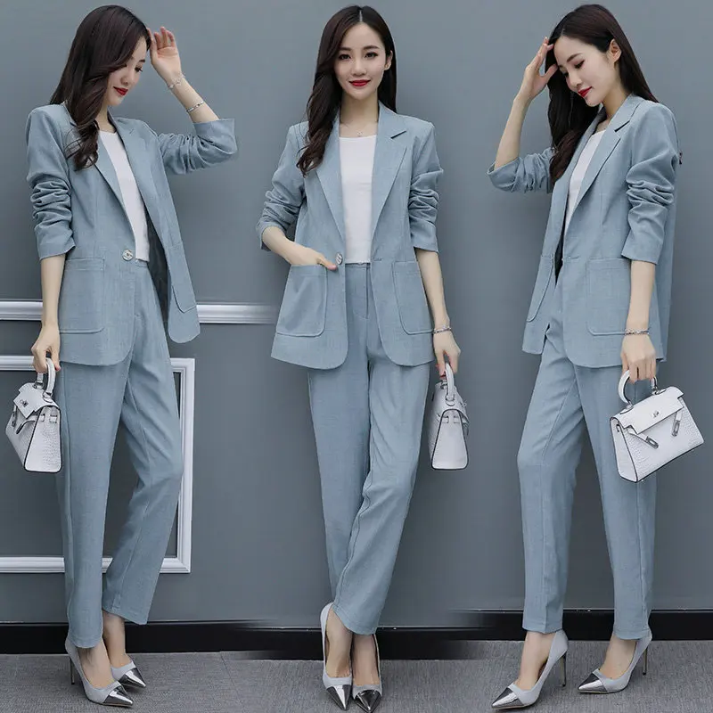 

Early Autumn Suit WOMEN'S Suit Mature Korean-style Autumn Clothing 2019 New Style Western Style Elegant Early Autumn Slimming Tw