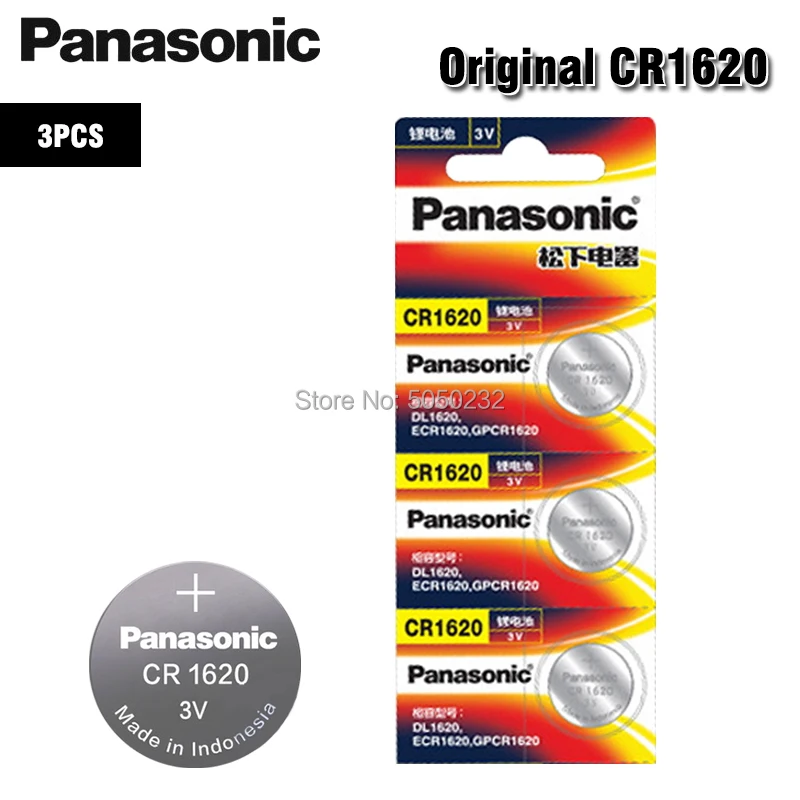3 шт. Panasonic CR1620 кнопочные батареи для монет автомобильный пульт дистанционного