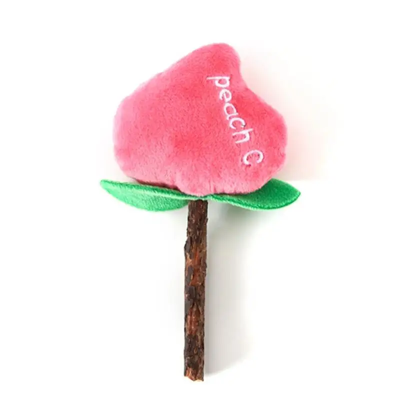 

Toy Cat Plush Cat Toy Catnip Toys Cute Carrot Peach Flower Pet Interactive Teeth Grinding Bite Toy For Cats Kitten Pet Supplies