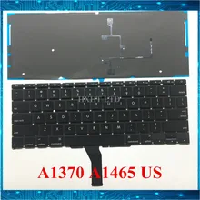 A1370 A1465 нам американская клавиатура с подсветкой для Macbook Air 1" A1370 A1465 Клавиатура ноутбука 2011 2012 2013 года