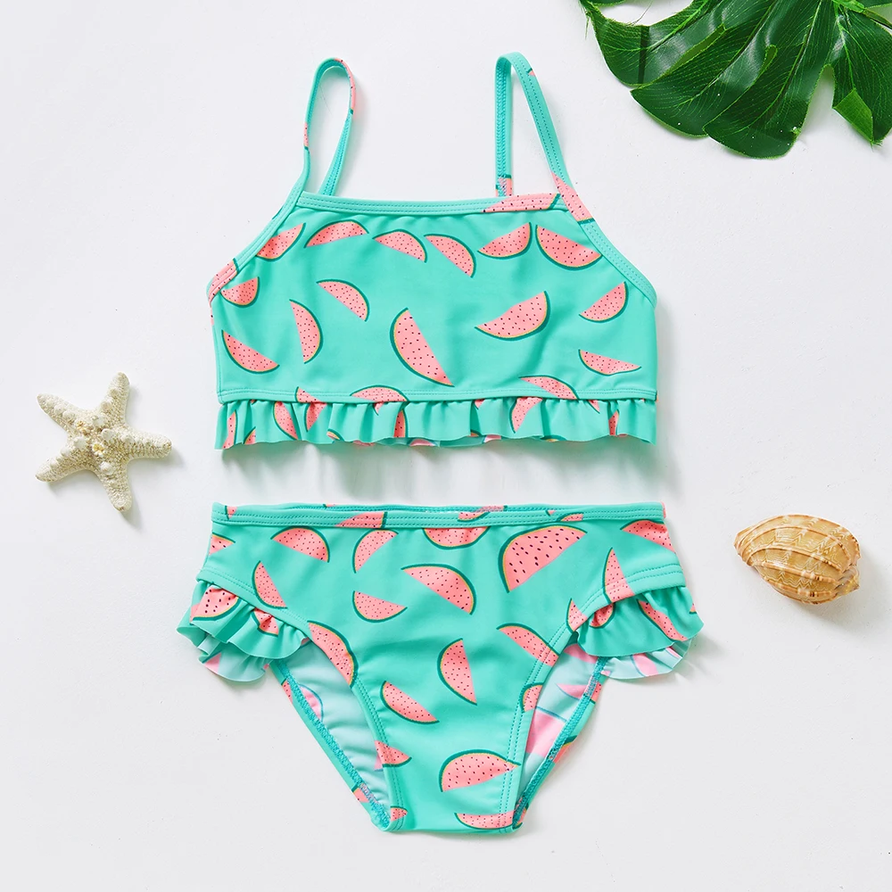 2~10Y Toddler Baby Girls Two pieces Swimsuit Girls swimwear Kids Bikini set Kids Beachwear children swimsuit