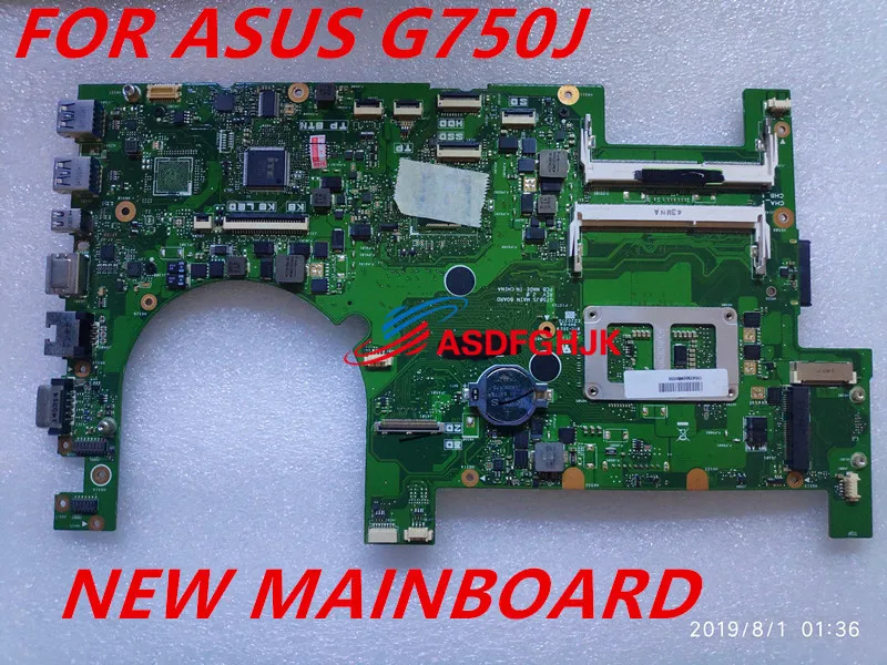 Very best  G750J Onboard I7-4710HQ i7-4700CPU mainboard For ASUS G750JZ G750J G750JS laptop motherboard 60NB04