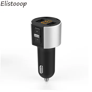 

Digital Display Fm Transmitter with Dual USB Charger Aux Modulator Bluetooth 4.2 Wireless Handfrees In-Car MP3 Player