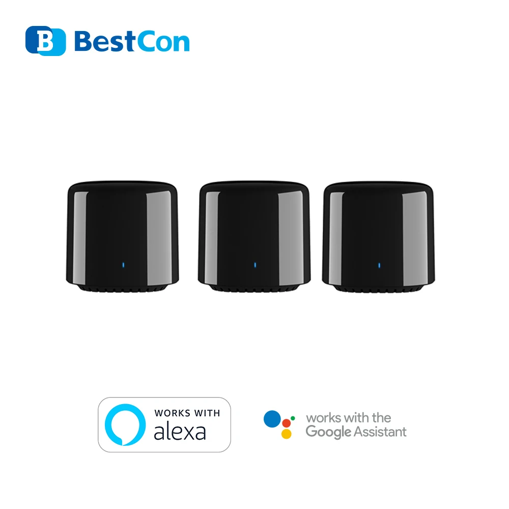 2 пакета BroadLink RM4 BestCon RM4C Мини WiFi ИК умный дом автоматизация дистанционного голосового управления Совместимость с Alexa Google Assistant