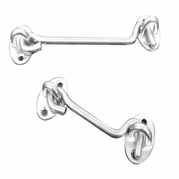 

1 Pc Stainless Steel Window Door Buckle Cabin Hook Eye Latch Lock Silent Holders Catch Lock 3-16Inch --M25
