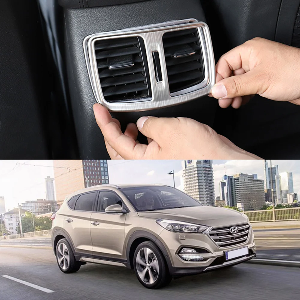 Для Hyundai Tucson подлокотник коробка задний Кондиционер Вентиляционный Выход крышка отделка Аксессуары с козырьком