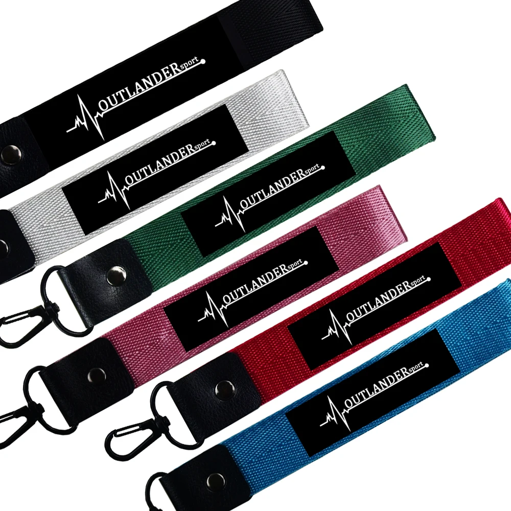 

Car Keychain Badge Jewelry Keyring Motorcycle Key Fob keycord ID Card Phone Lanyards For mitsubishi outlander 3 xi accessories