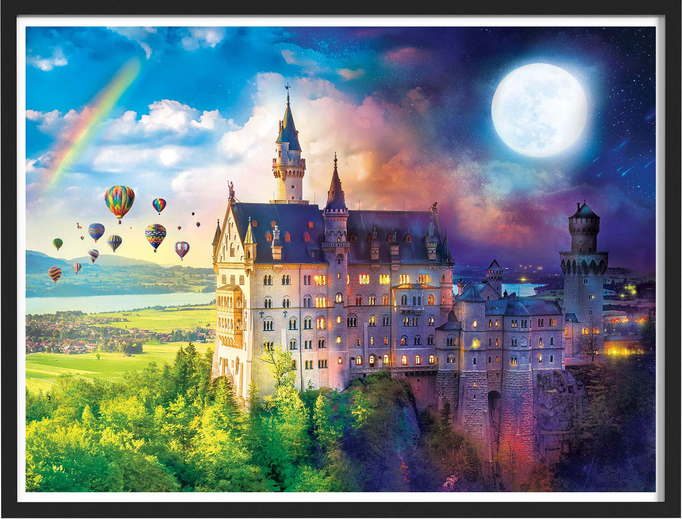 

5D Mosaic Diamond Painting Cross stitch Landscape House Rainbow Kit Mosaic Picture Diamond Embroidery Rhinestones Painting Decor