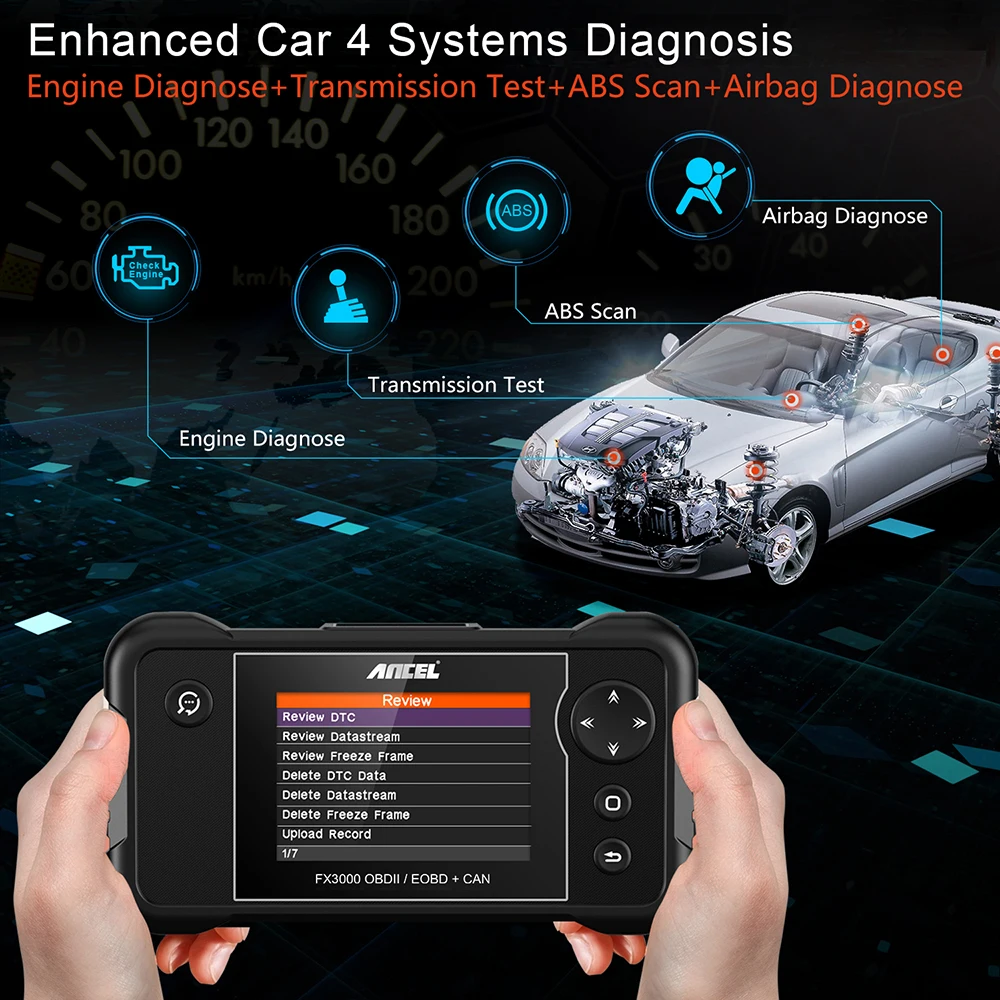 Автомобильный диагностический инструмент Ancel FX3000 OBD2 АБС пластик обслуживание