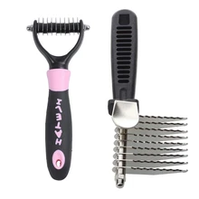 2 шт щетка для ухода за шерстью щенка собаки кошки расческа инструмент для снятия макияжа черный/случайный