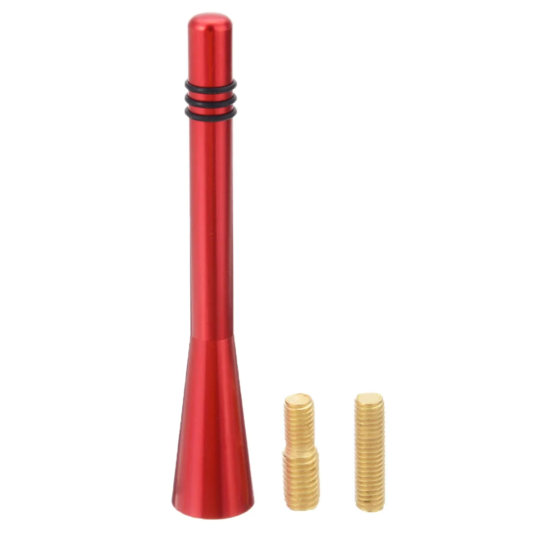 Mayitr 1pc 8cm Universal Car Short Stubby AM/FM Radio Radio Antenna Aerial + 2 Types Screw Bolts