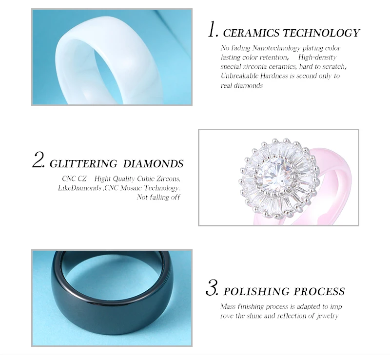 Luxury Crystal Rings Earrings Women Jewelry Sets Vintage Ceramic Ceramic Stud Earrings For Gifts Wedding Jewerly RicaFeliz • 2022