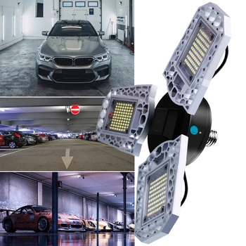 

Led Garage Light 60W 80W 100W LED Lamp E27 220V LED Bulb Sensor E26 Deformable Lamp For Factory Warehouse Outdoor Lighting 110V