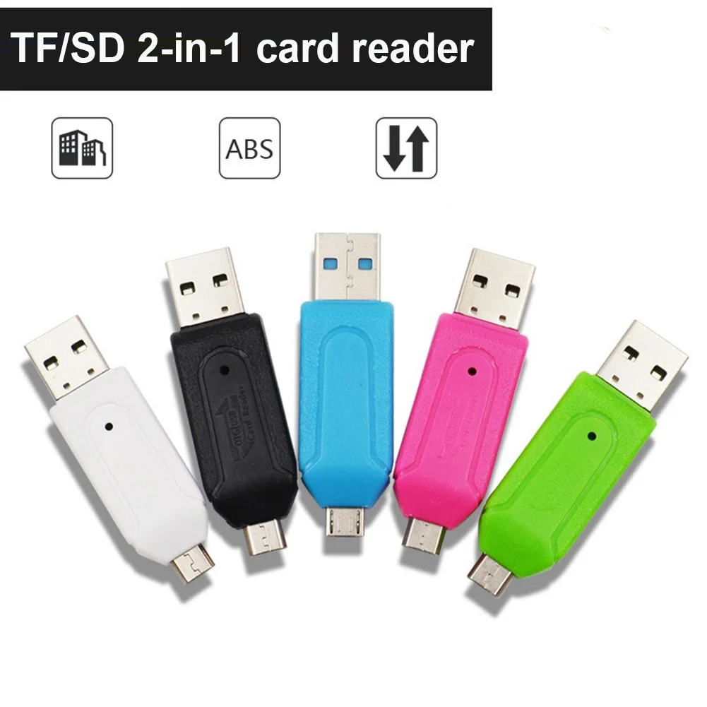 2 в 1 OTG кардридер Micro USB TF/SD удлинитель для телефона адаптер VDX99|Картридеры| |