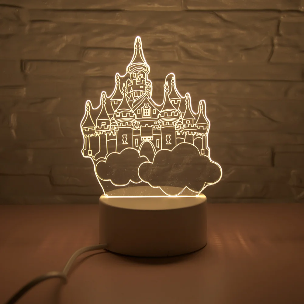 Новое поступление 3D креативная светодиодная лампа энергосберегающие Мультяшные рождественские украшения дома переключатель управления ночник детский подарок