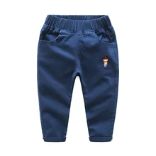 Новинка года, Детские повседневные штаны с открытым шаговым швом для мальчиков корейский стиль, весенние детские штаны из чистого хлопка