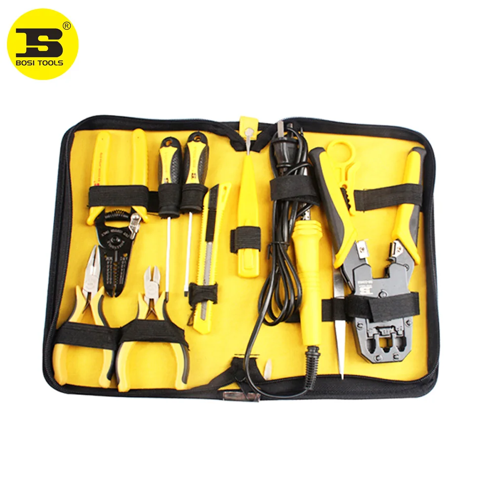 11 шт. набор инструментов для электрических телекоммуникаций BOSI|tool kit box|tool prokit hygiene