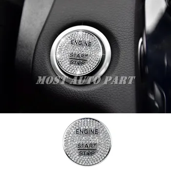 

Rhinestone Style Engine Start Stop Button Cover For Benz C Class W205 2014-2020