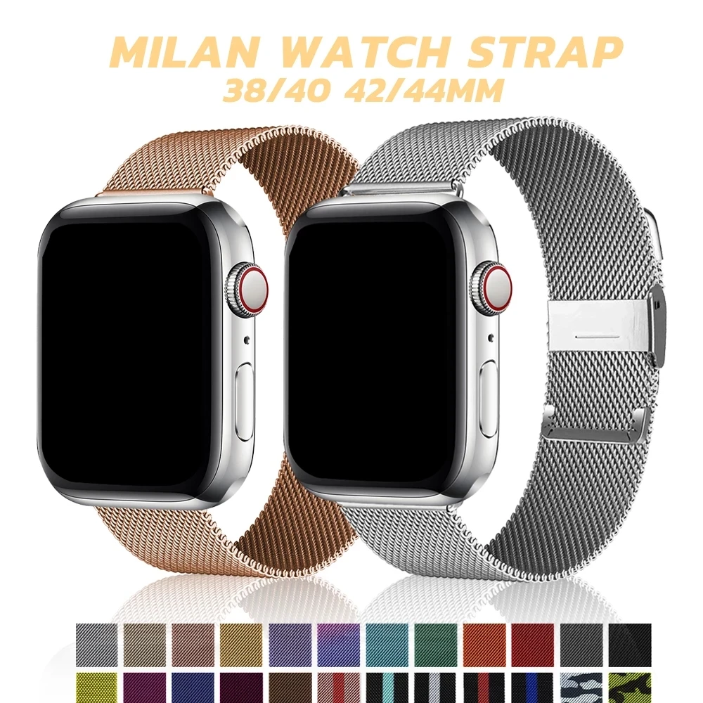 

Stainless Steel Loop Strap For iWatch Apple Watch Series 6 SE 5 4 3 Bracelet Apple Watch band 44mm 42mm 40mm 38mm