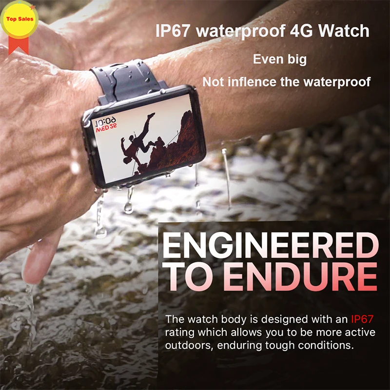4G Smart Watch Men Android 7.1 3GB+32GB 2.86'' LCD 480*640 Screen SIM Card GPS WiFi 2700mAh Battery Smart Watch for ios android