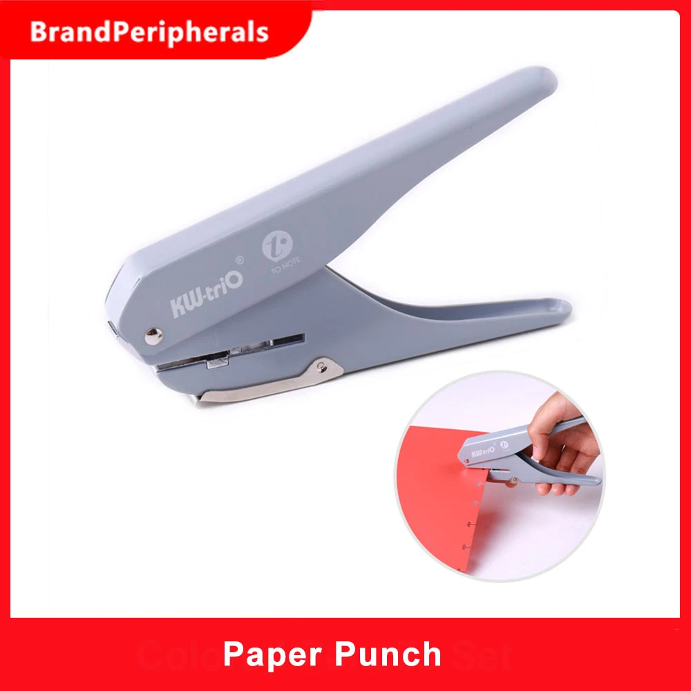 Kw Trio Handheld Diy Mushroom Single Hole Punch Puncher Paper Cutter With Ruler For Office Home School Students Hole Punch Aliexpress