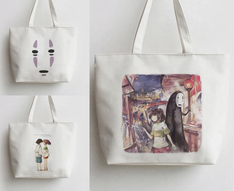 Сумка-тоут мужская с анимацией парусиновая Складная на плечо без лица