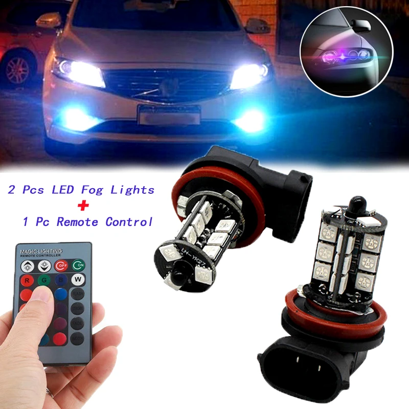 Universal 2PCS Waterproof Car Truck LED Light 12V 24V Triangle Sign Foglight