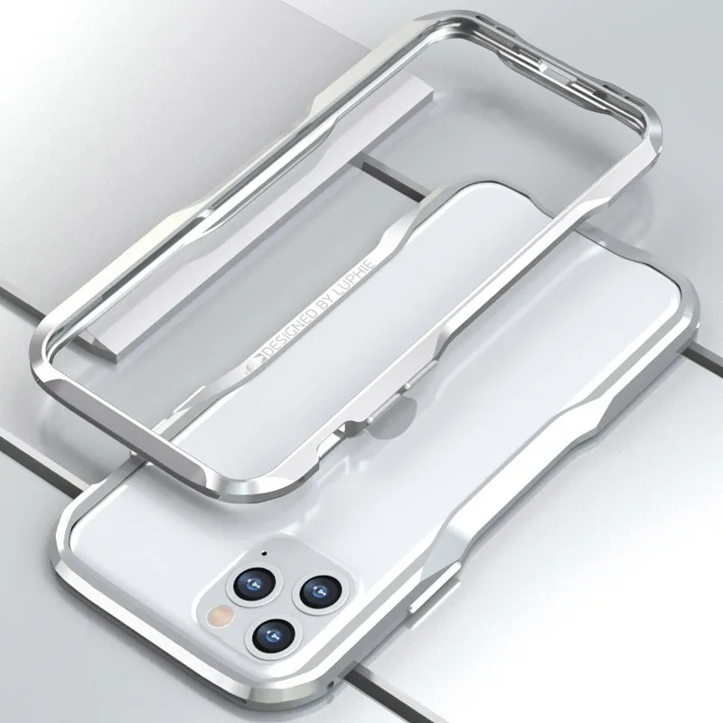 BuzzLee модный дизайн рамка защитный авиационный металлический бампер для iPhone 11 11Pro 11Pro Max телефонный чехол - Цвет: Silver