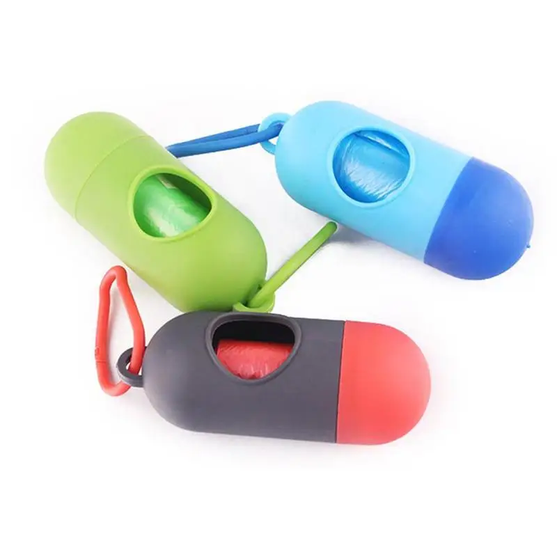 Hot Sale Pill Bone Shape Pet Waste Garbage Bags Dog Poop Bag Dispenser Holder Dogs Trash Cleaning Supplies | Дом и сад